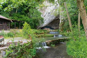 Water stream from a Petnica cave in Valjevo, Serbia