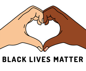 Black lives matter vector illustration. Rally or awareness campaign against racial discrimination of dark skin color. Support for equal rights of black people