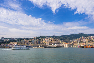Naklejka na ściany i meble Porto Antico di Genova or Old Port of Genoa, Italy