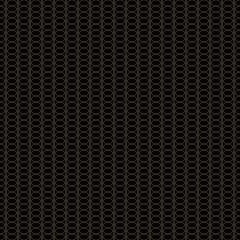 Gold on black seamless geometric minimalistic pattern. Abstract geometry background with crossing thin lines. Stylish texture in golden color. Endless linear pattern. Vector.