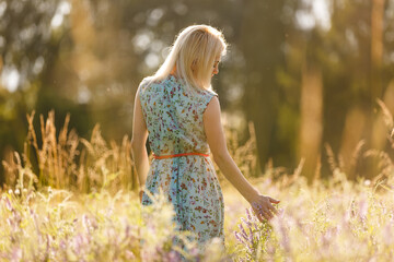 Enjoyment. Free Happy Woman Enjoying Nature. Beauty Girl Outdoor. Freedom concept