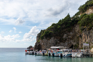Obraz premium Palaiokastritsa beach in Corfu Greece.