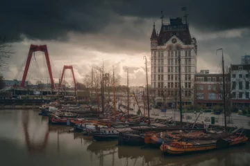 Rolgordijnen View of Oude Haven in Rotterdam, Netherlands (Holland) © Ivan Kurmyshov