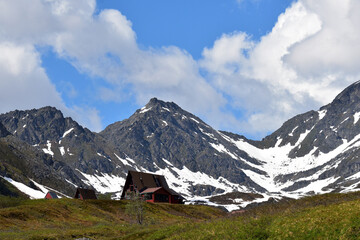 Fototapeta na wymiar Mountain landscape in Alaska's Hatcher Pass.