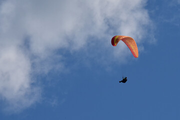 Paraglider in the sky over Alaska
