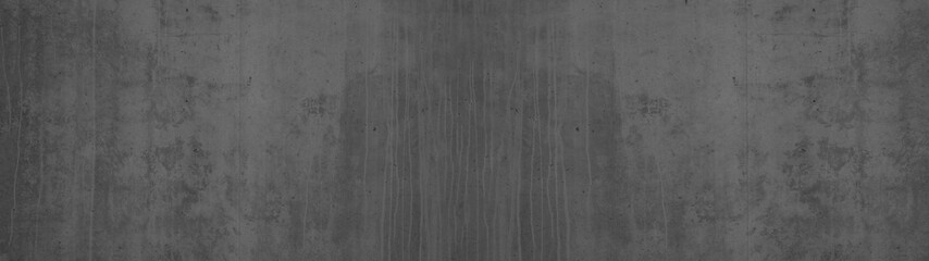 Anthracite gray concrete stone cement wall banner background panorama long
