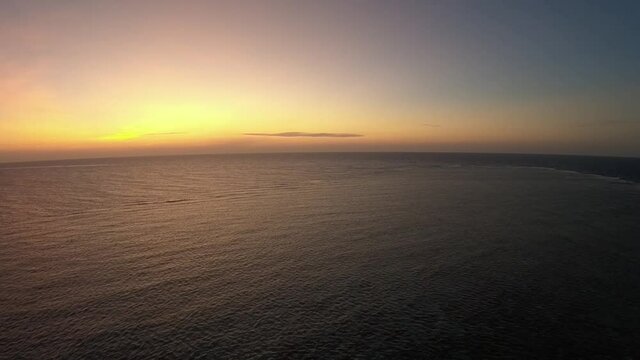 Beautiful sunset at Daedalus reef in the Red Sea, Egypt
