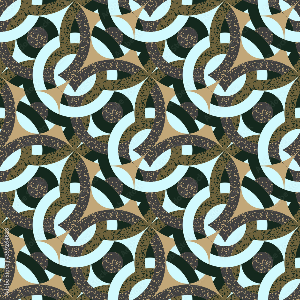 Aufkleber bright abstract seamless pattern of geometric shapes. pattern for fabrics and business design.
