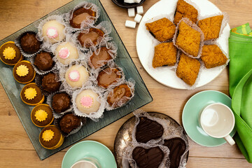 Arab sweets background. algerian dessert food, pastry