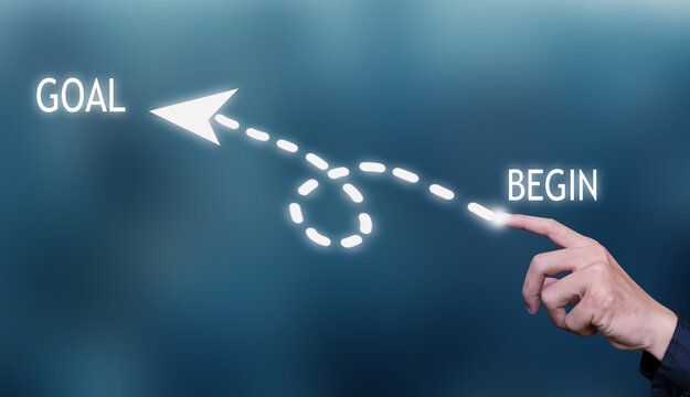 Business begining development  to goal and growing growth concept, business growth concept , finance concept
