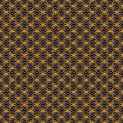 Gold seamless pattern. Modern stylish golden circle texture. Repeating geometric endless golden tiles with overlapping circles. Vector.