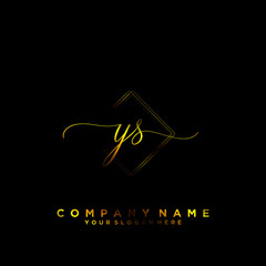 YS Initial handwriting logo vector	
