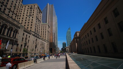 Toronto, Ontario Canada- June 16, 2018 City street building view