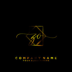 ZO Initial handwriting logo vector	
