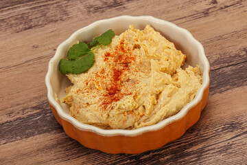 Vegan dietary cusine - humus snack