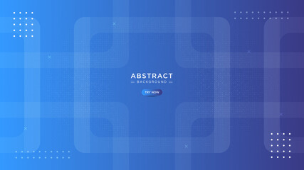 Abstract blue gradient modern background. With flat square 3d shapes with glitter halftone pattern. vector background.