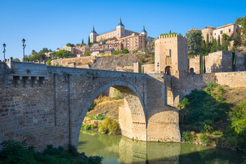 Fototapeta na wymiar View of Alcantara Bridge on the Tejo River - Toledo, Spain
