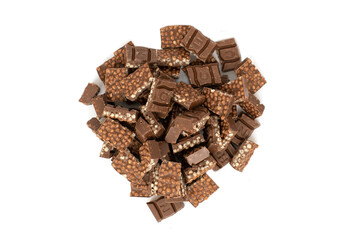 Istanbul, Turkey - December 2019 crunch chocolates on a white background.