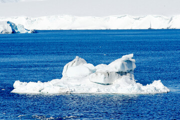 Ice piece in the ocean in Antarctica
