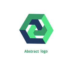 Obraz premium abstract geometric logo on a white background