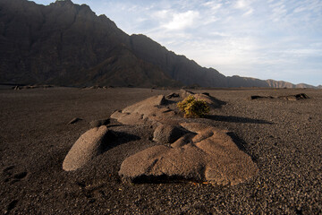 lava landscape on fogo cap verde