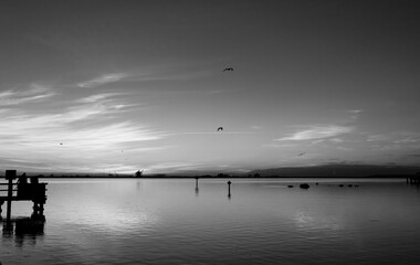 Morning on the Bay B&W