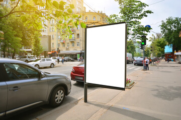 Empty street lightbox mockup for your advertising