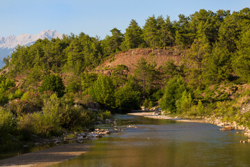 River, Earth and trees in Serik / TURKEY