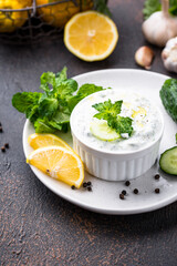 Traditional Greek sauce or appetizer tzatziki