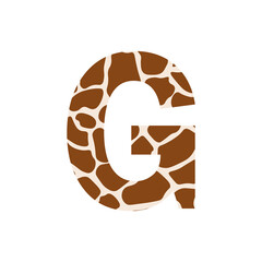 Cute funny giraffe letter