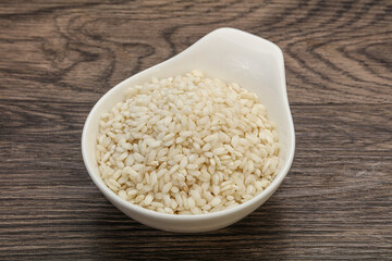 Raw arborio rice for Risotto