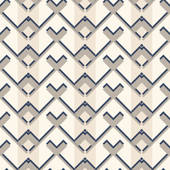 geo abstract chevron beige ivory navy square rhombuses vertical lines background design