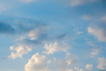 
beautiful blue sky with clouds at sunset