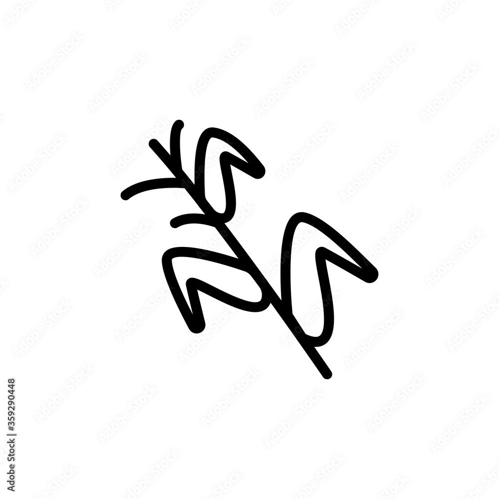 Poster corn leaf icon. simple line, outline vector elements of botanicals icons for ui and ux, website or m