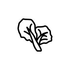 Cabbage leaf icon. Simple line, outline vector elements of botanicals icons for ui and ux, website or mobile application