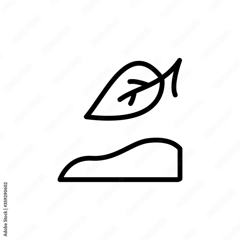 Poster herbal leaf land icon. simple line, outline vector elements of botanicals icons for ui and ux, websi