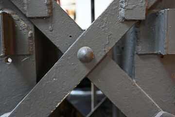 grey metal cross beam