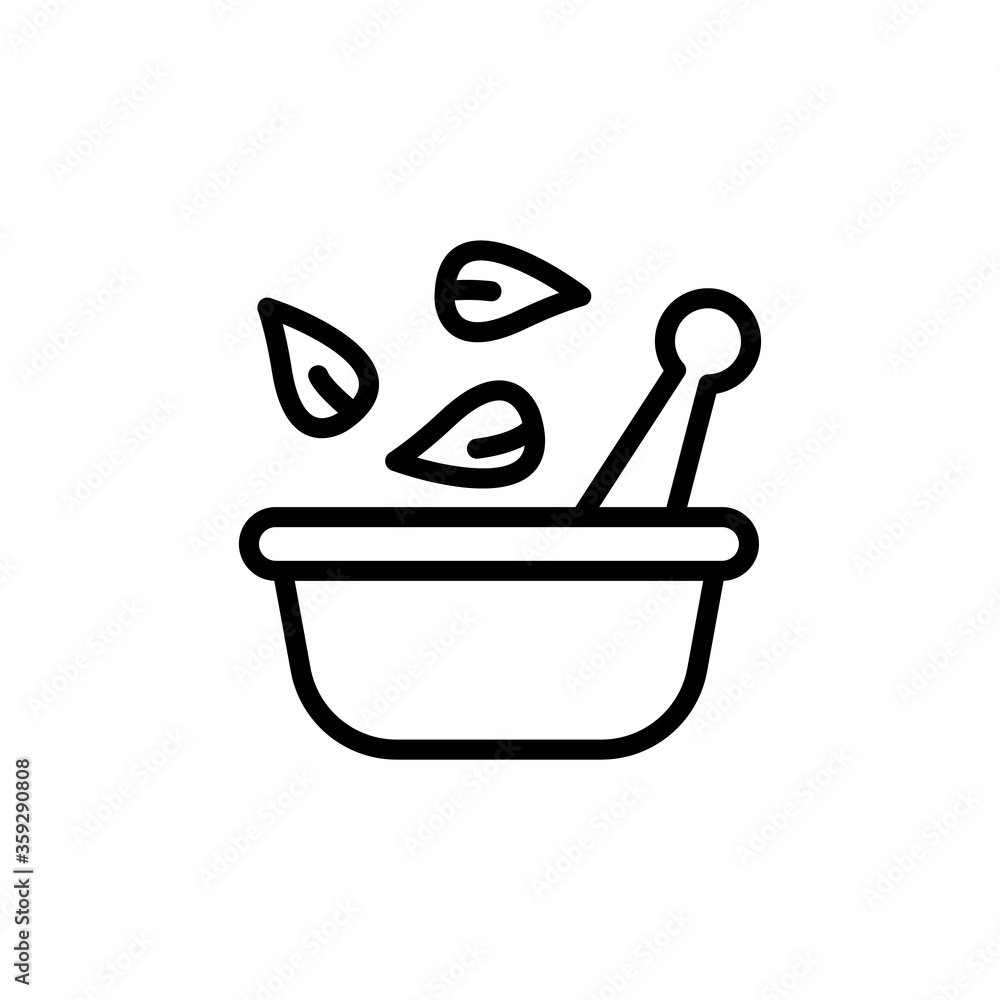 Poster grinding leaf icon. simple line, outline vector elements of botanicals icons for ui and ux, website 