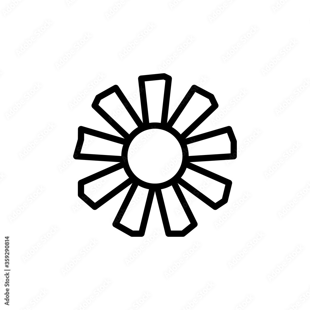 Poster avocado flower icon. simple line, outline vector elements of botanicals icons for ui and ux, website