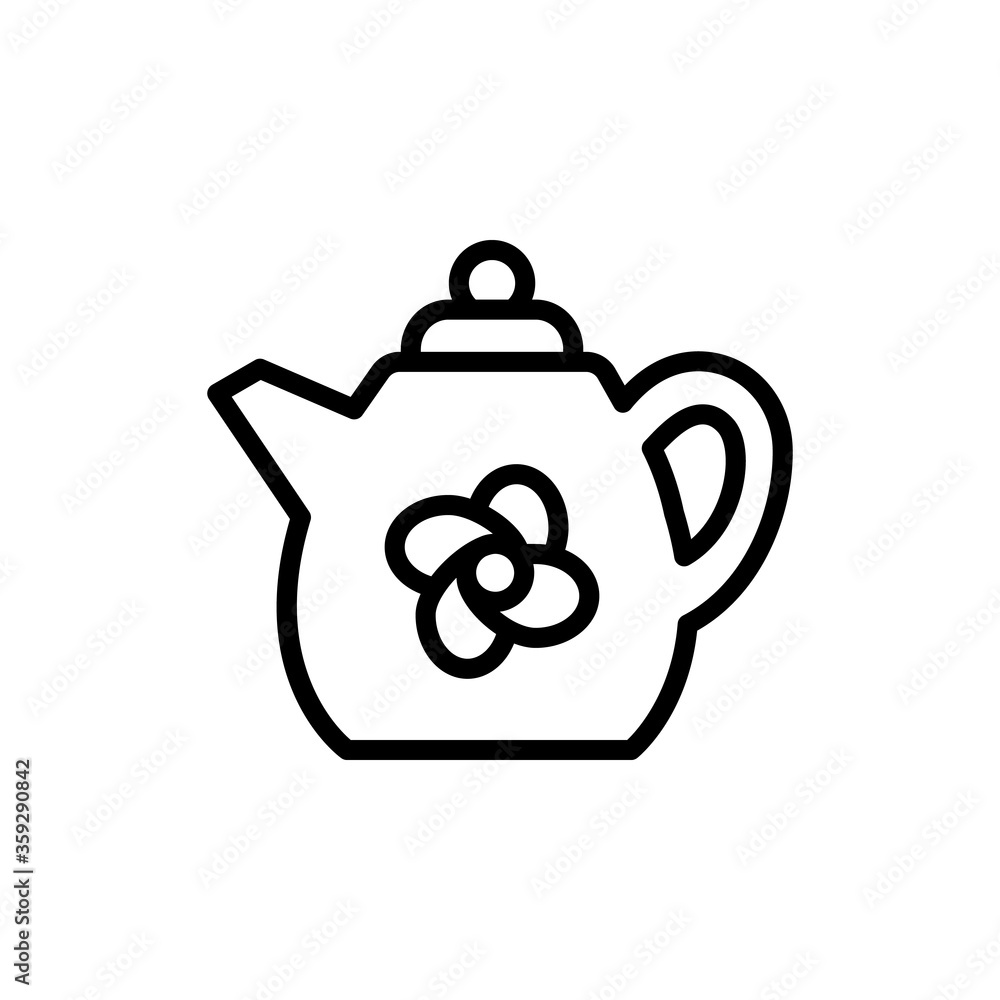 Poster red flower icon. simple line, outline vector elements of botanicals icons for ui and ux, website or 