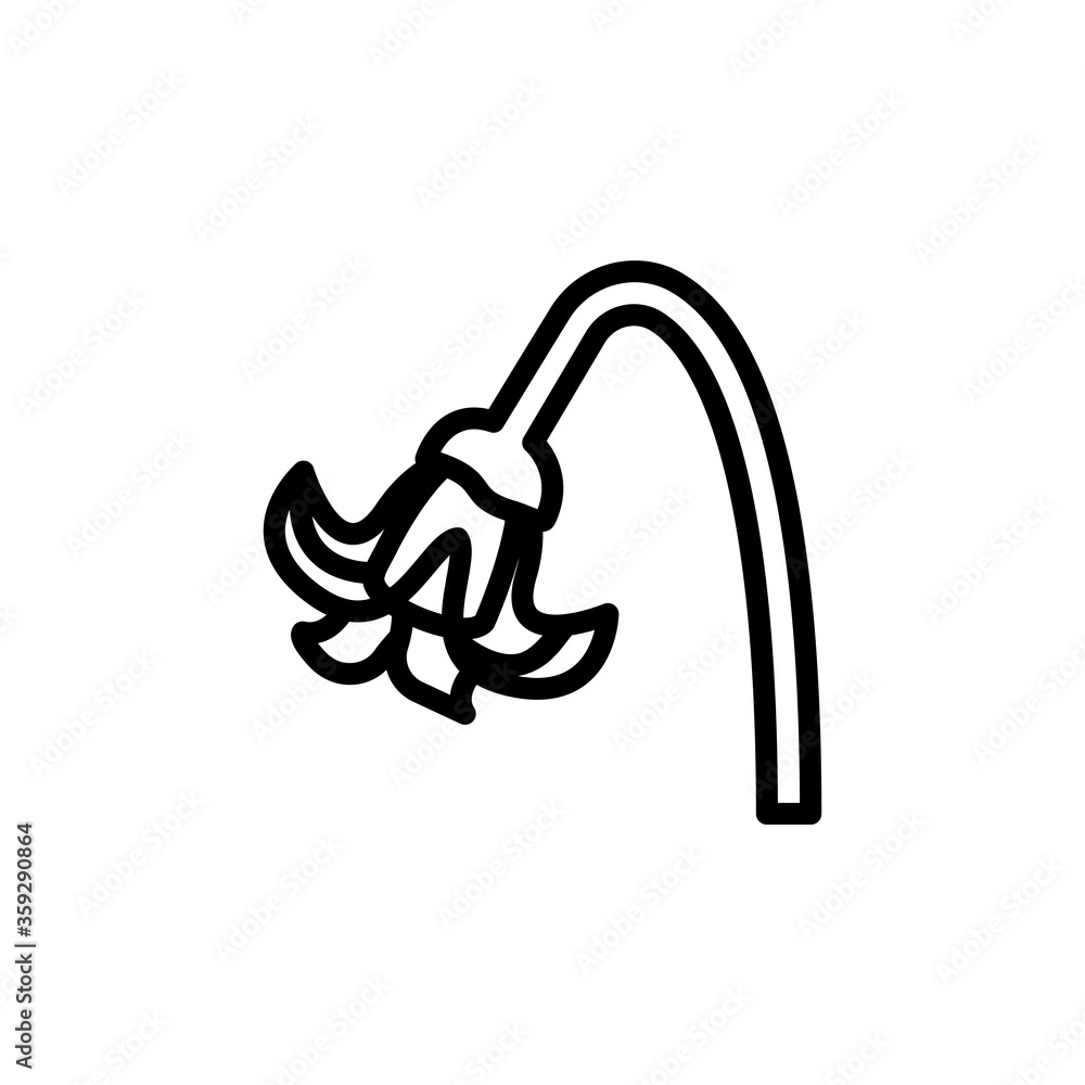 Poster dogbane flower icon. simple line, outline vector elements of botanicals icons for ui and ux, website