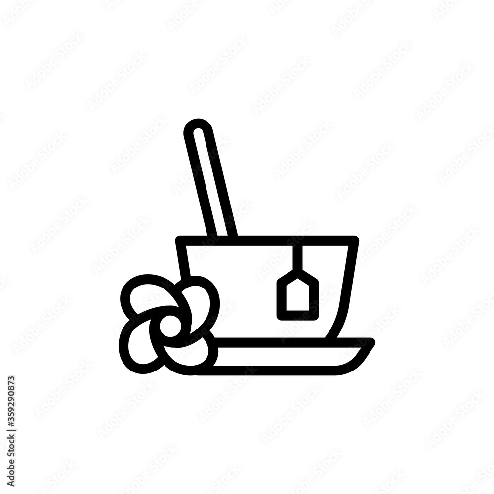 Aufkleber infusion flower cup icon. simple line, outline vector elements of botanicals icons for ui and ux, we