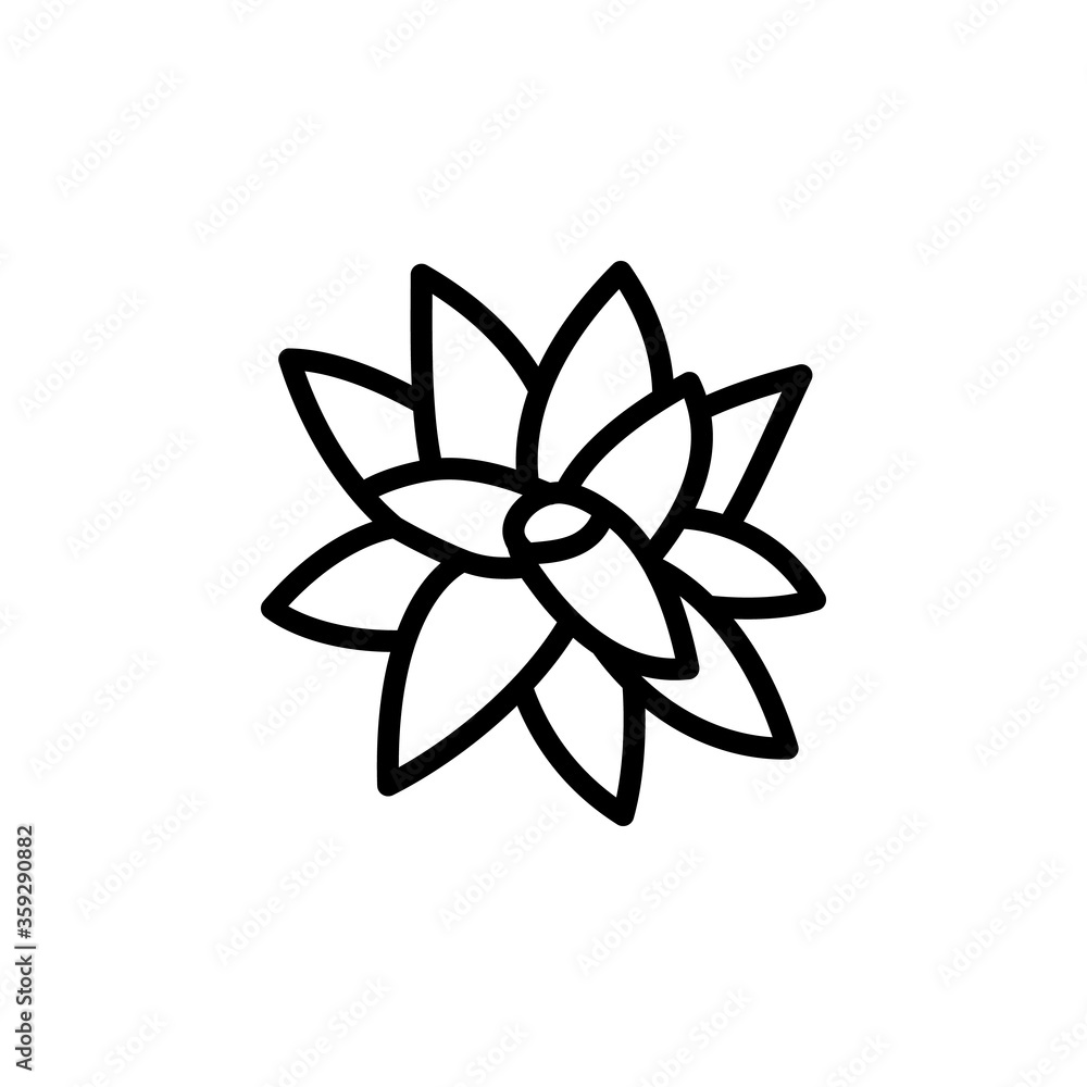 Poster bromeliaceae leaf icon. simple line, outline vector elements of botanicals icons for ui and ux, webs