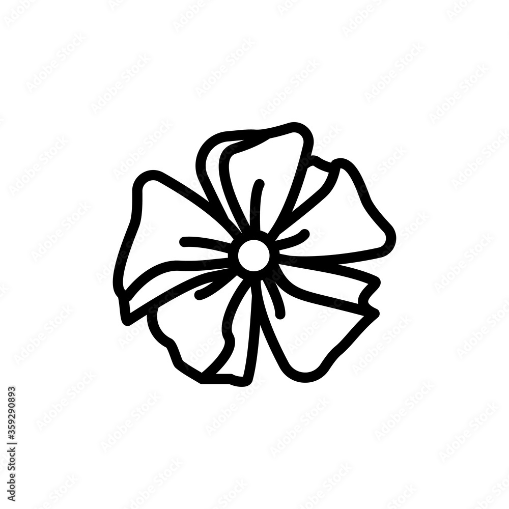 Aufkleber melastome flower icon. simple line, outline vector elements of botanicals icons for ui and ux, websi