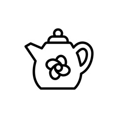 Red flower icon. Simple line, outline vector elements of botanicals icons for ui and ux, website or mobile application