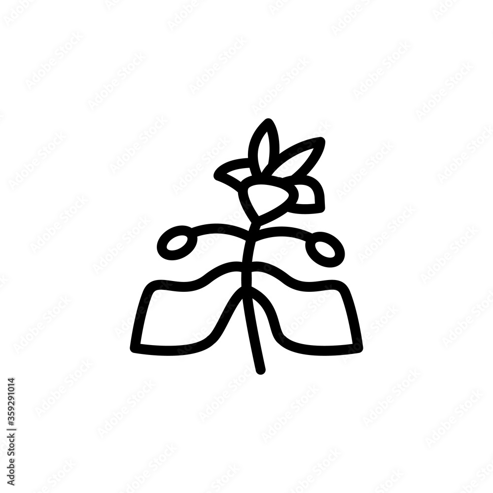 Poster spurge flower icon. simple line, outline vector elements of botanicals icons for ui and ux, website 