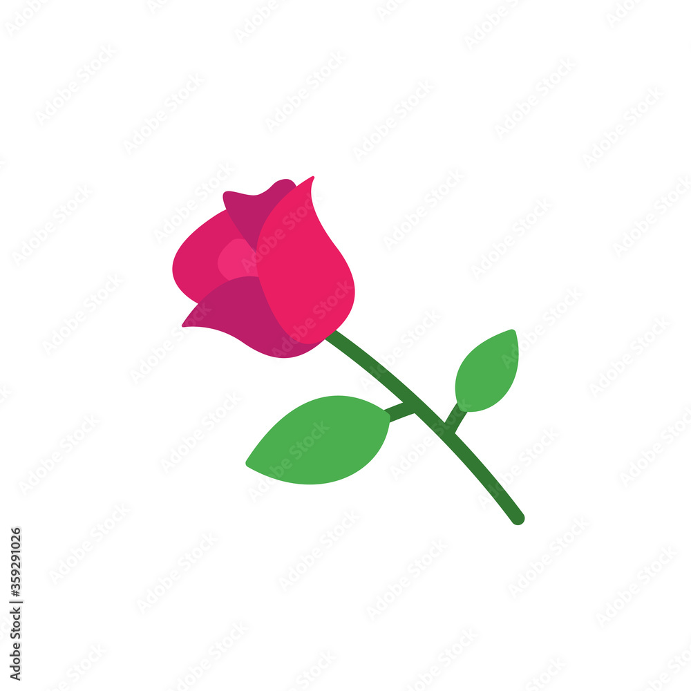 Poster rose flower icon. simple color vector elements of botanicals icons for ui and ux, website or mobile 