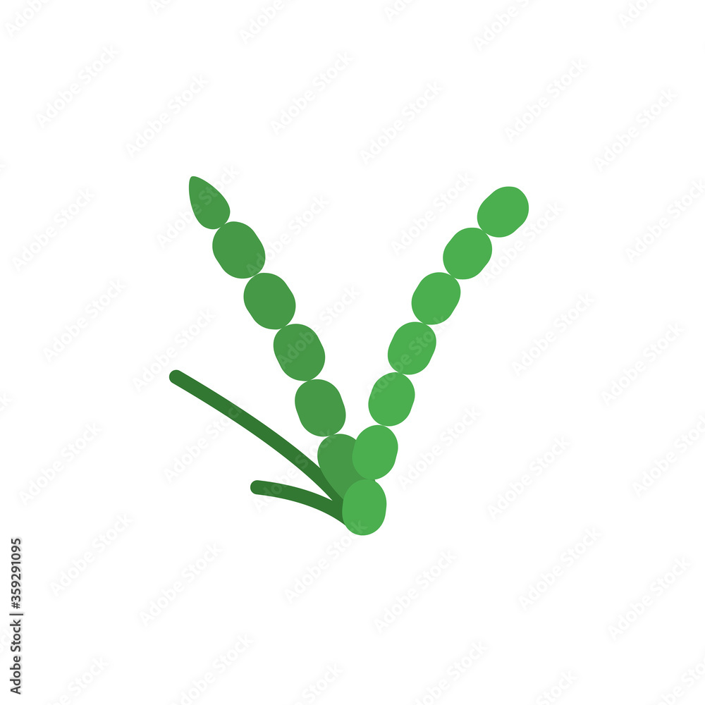 Poster rice flower leaf icon. simple color vector elements of botanicals icons for ui and ux, website or mo