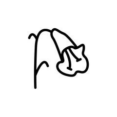 Gesneriad icon. Simple line, outline vector elements of botanicals icons for ui and ux, website or mobile application