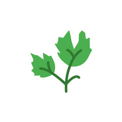 Parsley leaf icon. Simple color vector elements of botanicals icons for ui and ux, website or mobile application